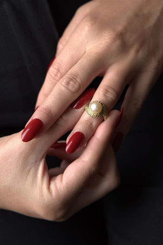 Bague 48 Bague perle Or jaune Perle 58 Facettes 2432036CN