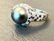 Bague 55 MAUBOUSSIN - Bague Perle Caviar or blanc et diamants noir et blanc 58 Facettes