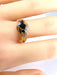 Bague 59 Bague or jaune 3 saphirs 58 Facettes AB375