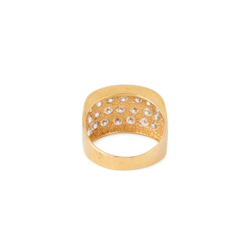 Bague 54 Bague Chevalière en or jaune et diamants 58 Facettes
