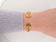Bracelet vintage bracelet CARTIER double c tisse or jaune 18k jonc 33.3gr   boite 58 Facettes 267461