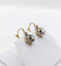 Boucles d'oreilles Dormeuses or jaune, diamants taille ancienne et diamant taille rose (circa 1900) 58 Facettes A05647