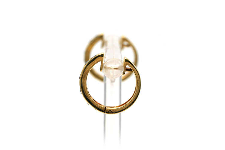 Boucles d'oreilles Boucles d'oreilles contemporaines or jaune, saphirs et diamants 58 Facettes 22784