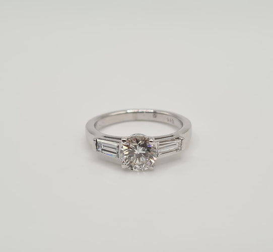 Bague 49.5 Bague Or blanc Diamants 58 Facettes