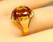 Bague 55 Bague style Art Déco or rose citrine 58 Facettes AB380