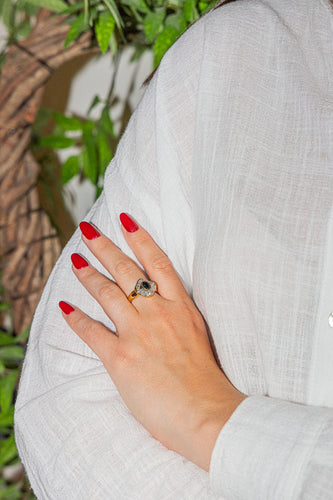 Bague 54 Bague Pompadour Or jaune Saphir, Diamant 58 Facettes 2560745CN