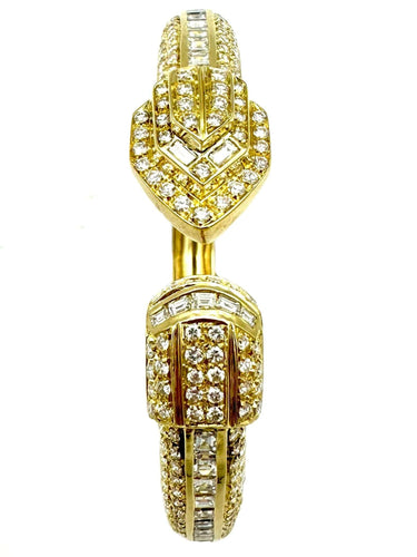 Bracelet Bracelet vintage or jaune 18K et diamants 5.5ct 58 Facettes