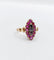 Bague 49 Bague marquise antique en or rose 18k et diamants taille rose rubis 58 Facettes A06448