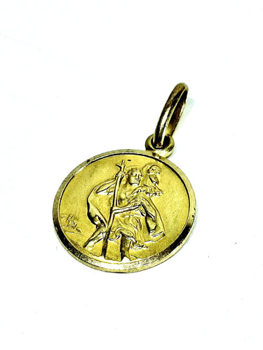 MÉDAILLE de SAINT CHRISTOPHE en or