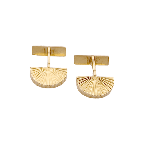 Boutons de manchette Boutons de manchette vintage Cartier, "Eventail", or jaune. 58 Facettes 34549