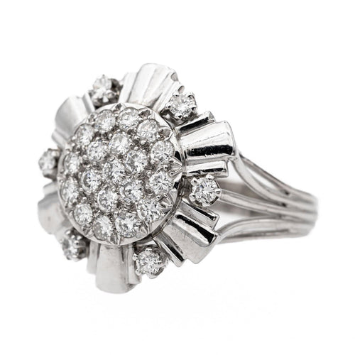 Bague 58 Bague Cocktail Or blanc Diamant 58 Facettes 3148551CN