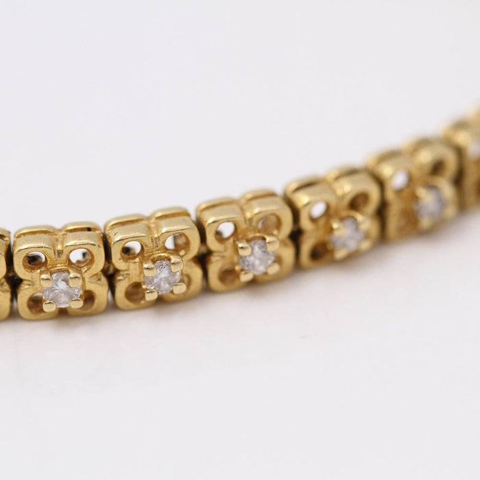 Bracelet Bracelet fleur Or jaune Diamants 58 Facettes E360864