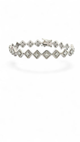 Bracelet Bracelet en or blanc et diamants 58 Facettes