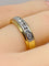 Bague 50 Demi alliance en or jaune et or blanc 18 carats et diamants 58 Facettes AB555