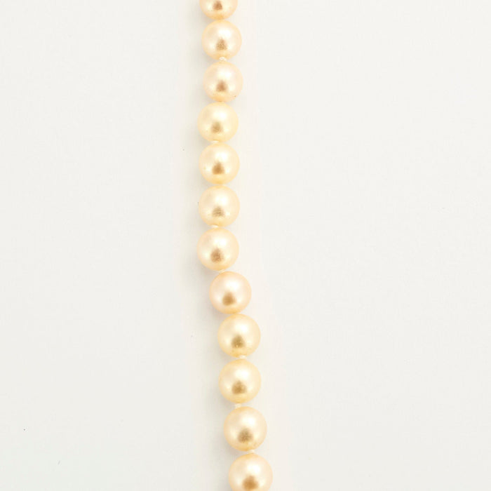 Collier or jaune perle de culture