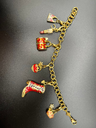 Bracelet Bracciale charms \"Pretty Woman\" en or jaune 58 Facettes