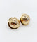 Boucles d'oreilles Puces d'oreilles art deco or 18k demi sphère ornée de diamant tailles anciennes en sertis étoilés (circa 1950) 58 Facettes A03419