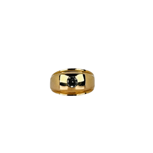Warm Yellow Gold ring, Blue Spinel 58 Facettes 2508024