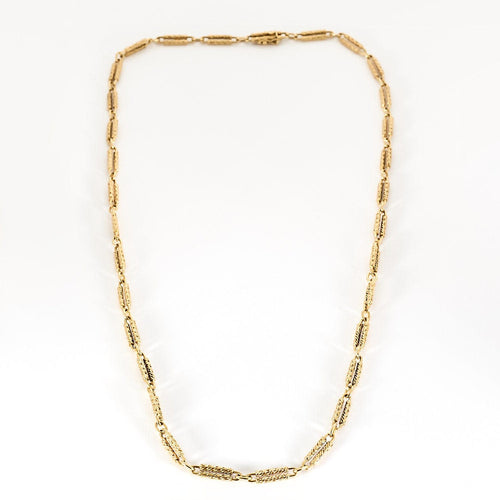 Collier Sautoir en or jaune à maille batonnés tressés 58 Facettes ALB1518