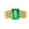 Bague 51 La splendeur verte de Kutchinsky : bague de fiançailles en émeraude de 2,33 ct avec accents de diamants 58 Facettes 13262-0119