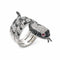 Bague 53 Bague serpent or blanc & diamants 58 Facettes