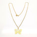 Necklace Yellow gold butterfly necklace 58 Facettes