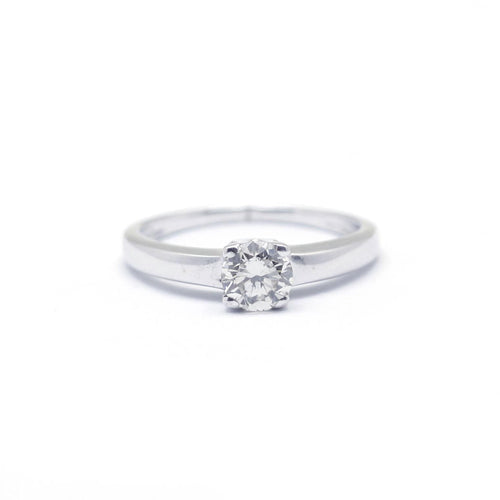 Bague 50 Solitaire or blanc diamant 58 Facettes 190074R