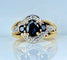 Bague 54 Bague jonc en or jaune en saphirs et diamants 58 Facettes AB575