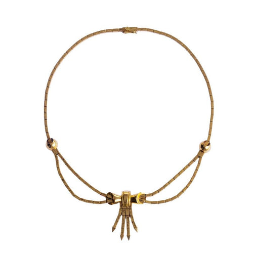 Collier Collier Retro - années 50 - or jaune 18k 58 Facettes