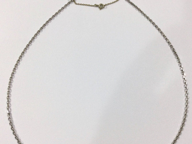 Collier Chaîne Forçat En Or Blanc 58 Facettes