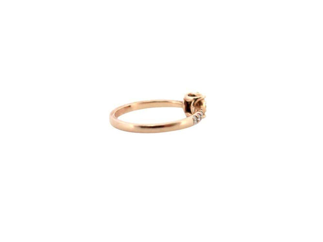 Bague 55 bague juliette juju j0303p 6mm en or rose 18k & diamants 0.45ct 58 Facettes 267117