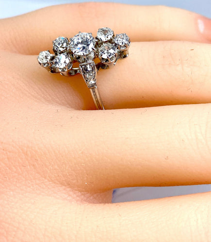 Bague 49 Bague Marquise diamants 58 Facettes AB261