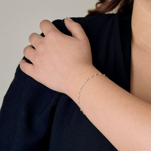 Bracelet GIGI Clozeau - Classique Gigi - Bracelet en or jaune et résine de couleur vert d'eau 58 Facettes BRI0094X4