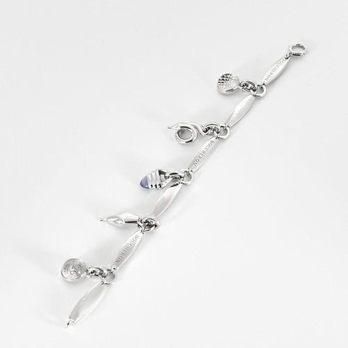 Bracelet BOUCHERON - Bracelet en or blanc, calcédoine et cristal de roche 58 Facettes