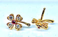 Boucles d'oreilles Boucles d’oreilles or jaune rubis diamants 58 Facettes AB459