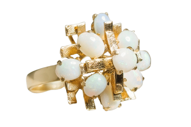 Bague 58.5 Bague en or et opales – Une élégance onirique 58 Facettes 2992