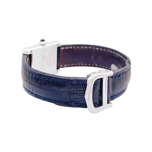 Montre Montre Cartier "Tank Must" argent, cuir. 58 Facettes 34500
