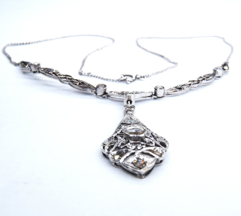 Collier ancien diamant en or