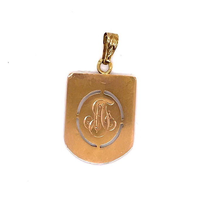 Pendentif Médaille Or Jaune Art-Nouveau Vierge Marie 58 Facettes