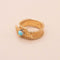 Bague 54 Bague Vintage Ruban d’or, turquoise 58 Facettes 793328