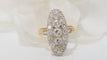 Bague 53.5 Bague marquise en or bicolore et diamants 58 Facettes 32032