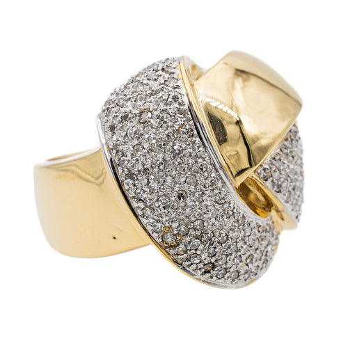 Bague 56 Bague Or jaune, Or blanc Diamant 58 Facettes 2468099CN