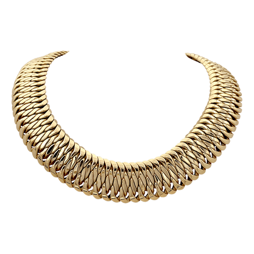 Collier Collier en or jaune, maille américaine. 58 Facettes 34723