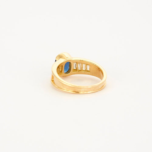 Bague Bague Prestige or jaune, saphir et diamant 58 Facettes LP469