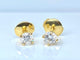 Boucles d’oreilles puces or jaune, diamants