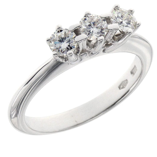 Bague 52.5 Bague en or blanc 3 diamants 58 Facettes AG-201037