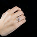 53 MELLERIO - Marie-Antoinette - Bague or gris, diamants, saphir 58 Facettes J1WG111-SD53