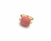 Bague Bague en or jaune avec corail 58 Facettes 6747