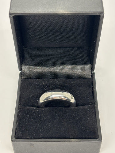 Bague 53 Chaumet - Bague Jonc or blanc et saphir vert 58 Facettes 900