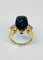 Bague 51 Bague en or jaune ornée d'un saphir naturel de 6,72 carats et de diamants taille trapèze 58 Facettes E20